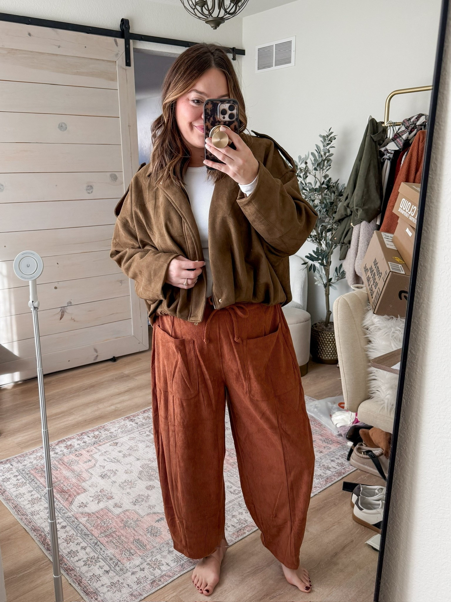 Fall outfit formula 🍂🤎 The cozy layers + wide-leg pants combo is so good for those crisp fall days. Comfortable, flattering, and mom-life approved. 👏🏼 

midsize fall outfit, midsize mom style, fall fashion, fall outfit ideas, casual fall outfit, mom outfit, everyday mom style, wide leg pants, corduroy pants, fall layers, cozy fall fashion, neutral fall outfit, affordable fall style

#LTKmomlife #LTKSeasonal #LTKMidsize