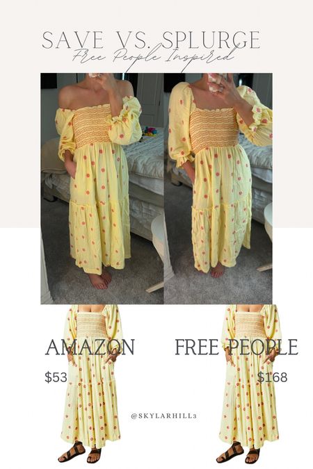 Free people inspired dress! Spring style/wearing a Small 

#LTKstyletip #LTKfindsunder100 #LTKSeasonal