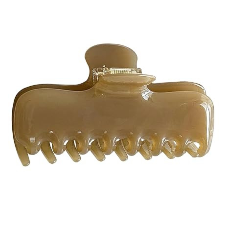 Large Hair Claw Clips for Women,3.8’’ Acetate Hair Clip,Jelly Square Rectangle Clip for Thin ... | Amazon (US)