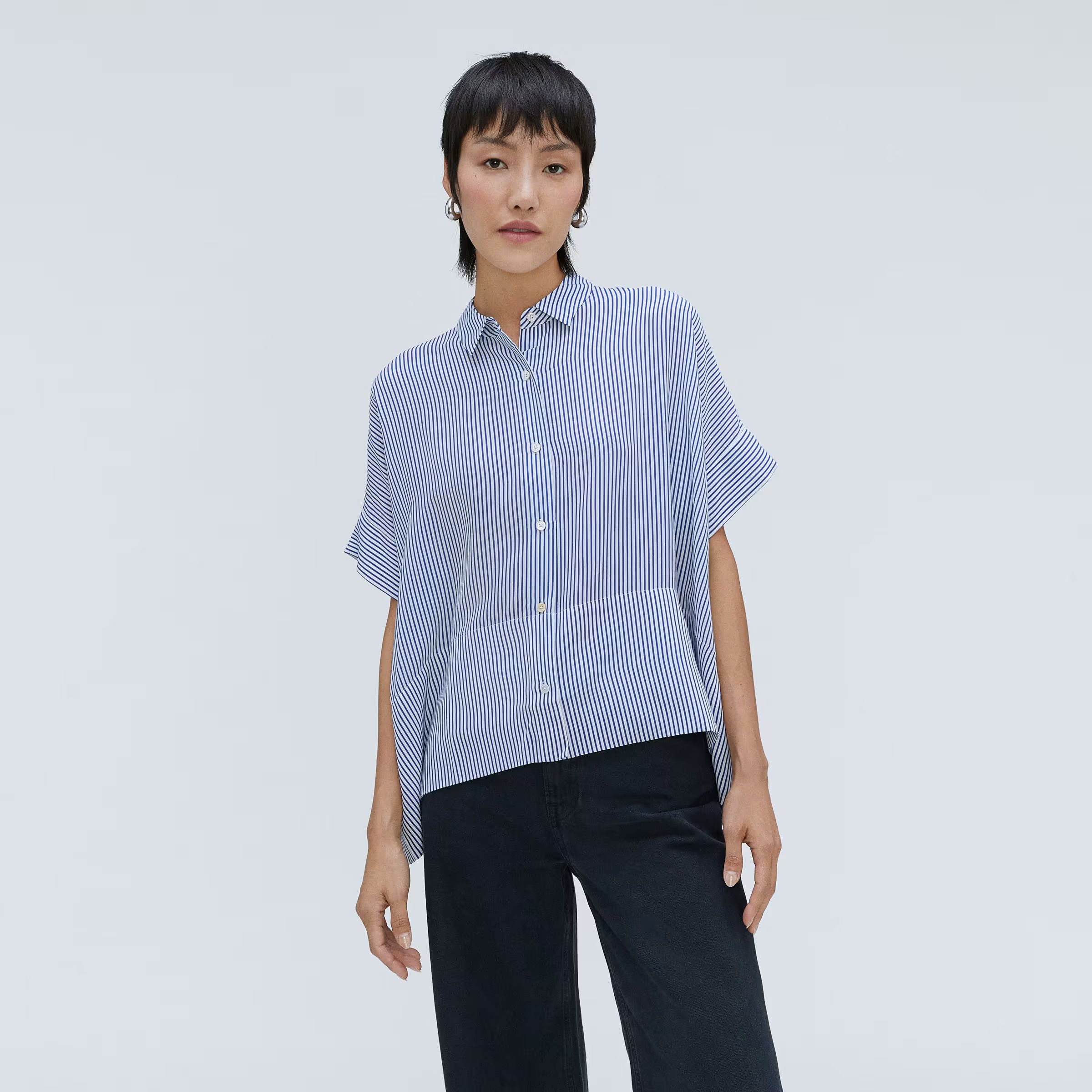 The Washable Clean Silk Short-Sleeve Square Shirt | Everlane
