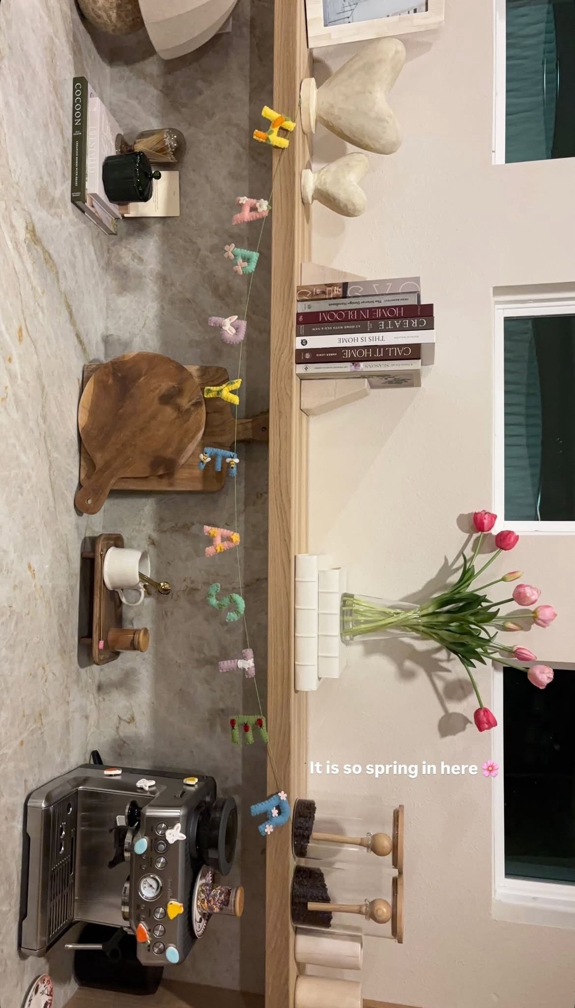 The Happy Easter felt garland is up! So cute at the coffee station!

@Anthropologie 

#LTKdayinmylife #LTKfoodie #LTKHome