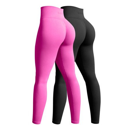 OQQ Women s 2 Piece Yoga Legging Seamless Workout High Waist Butt Liftings Athletic Leggings | Walmart (US)