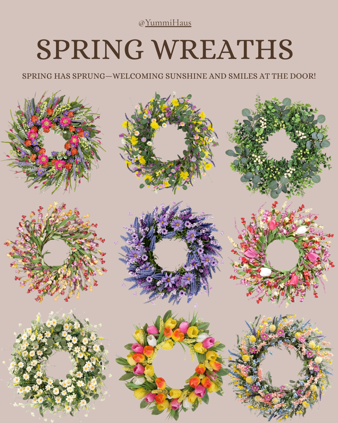 The weather is warming up - time to refresh the front door! These spring wreaths are sure to bring smiles!  

 #LTKSeasonal #LTKHome