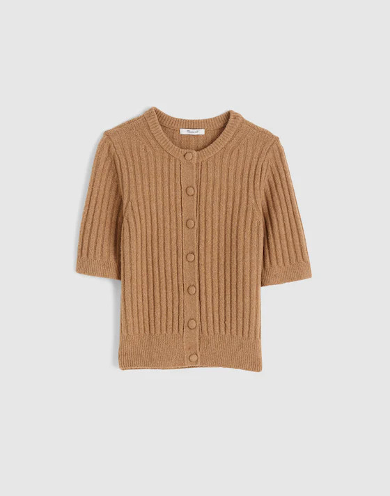 Short Puff-Sleeve Cardigan | Madewell