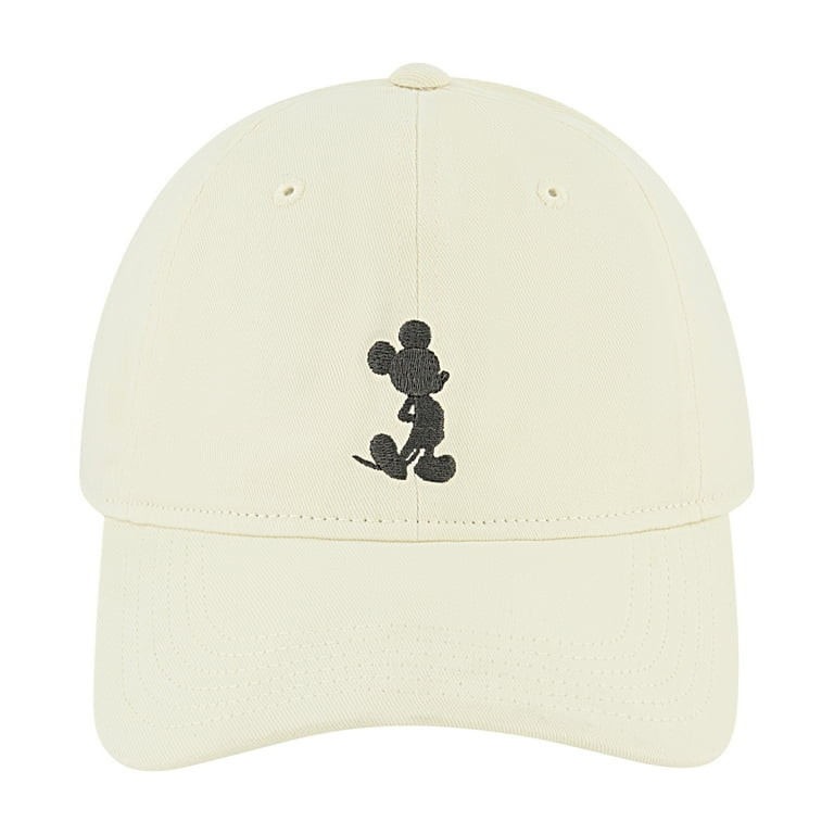 Disney Mickey Mouse Dad Hat, Cotton Twill Adjustable Unisex Baseball Cap, Khaki, One Size | Walmart (US)