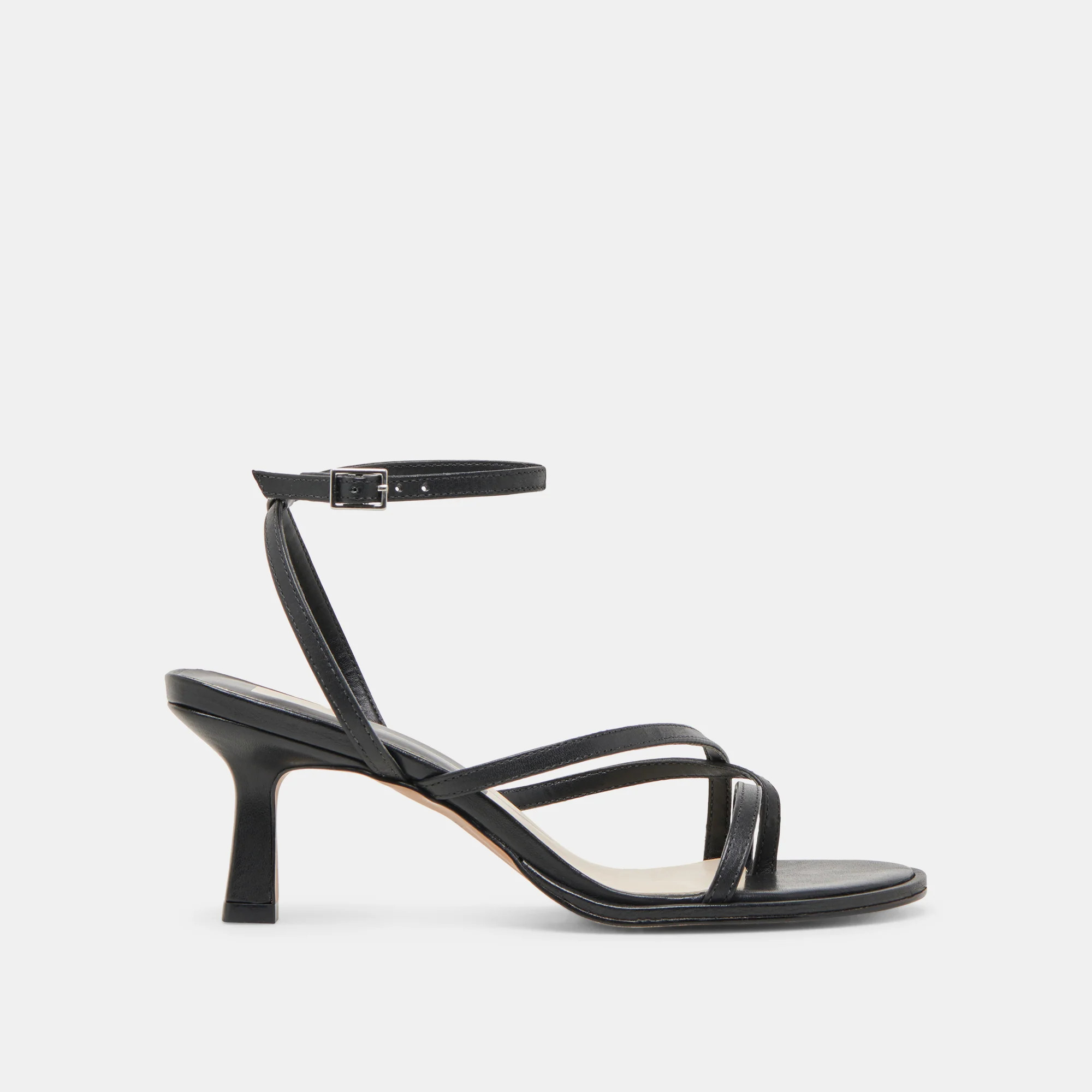 MORAH HEELS BLACK LEATHER | DolceVita.com