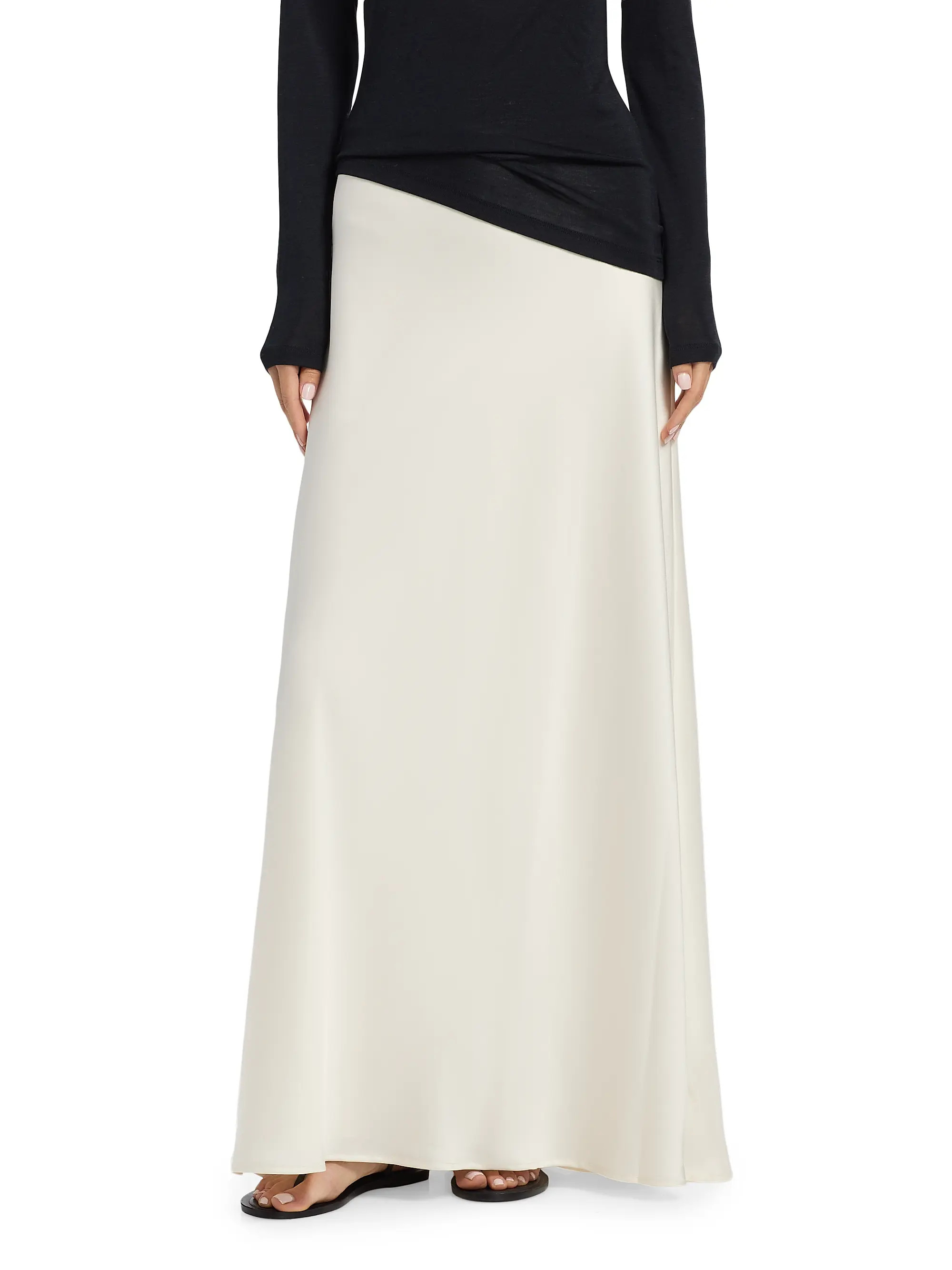 Reformation Bella Satin A-Line Maxi Skirt | Saks Fifth Avenue | Saks Fifth Avenue