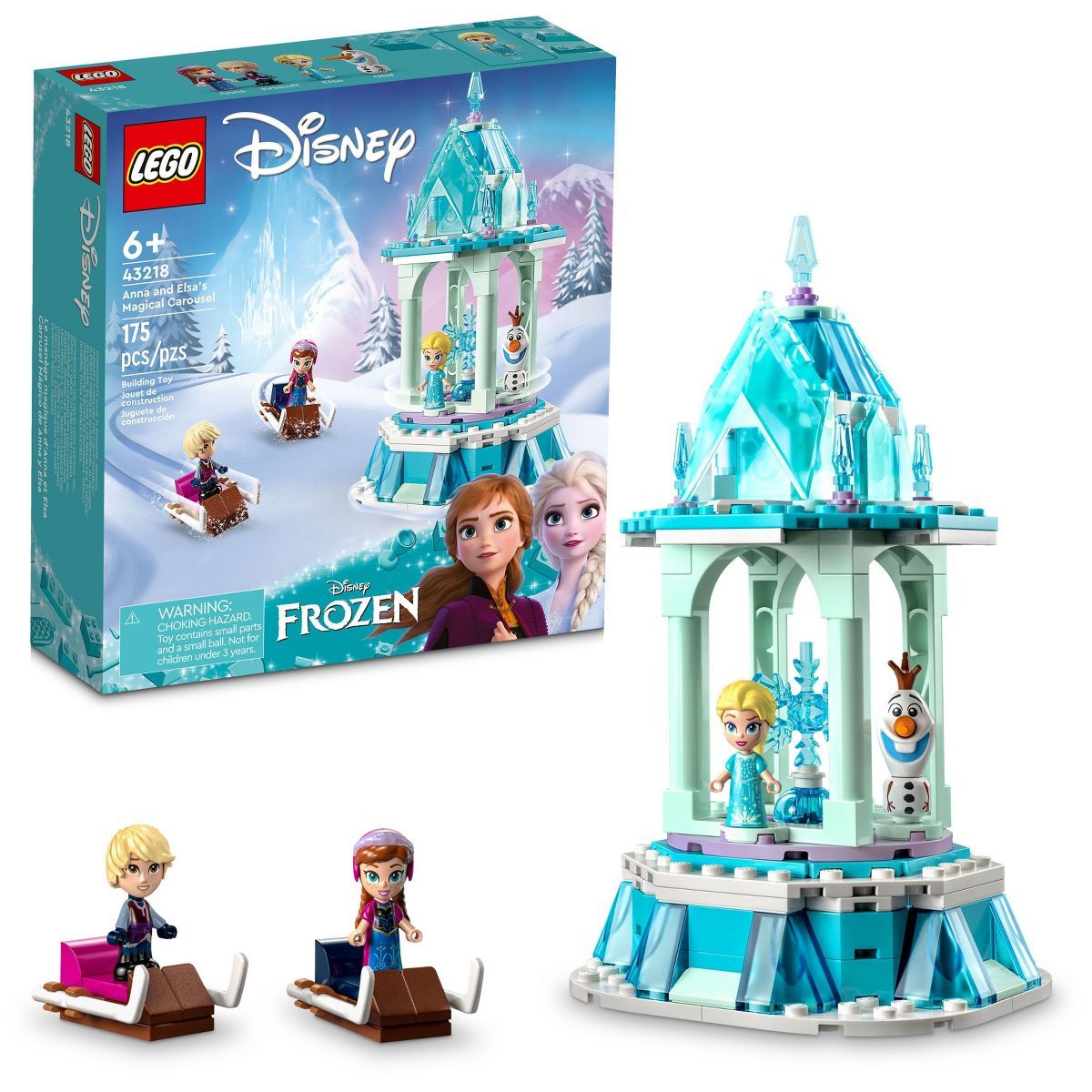 LEGO Disney Frozen Anna and Elsa's Magical Carousel Building Toy Set 43218 | Target
