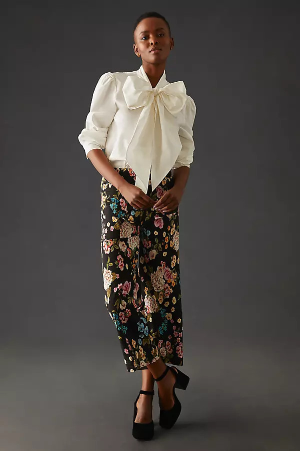 The Colette Cropped Wide-Leg Pants By Maeve in Assorted Size Sz 23 tall | Anthropologie (US)