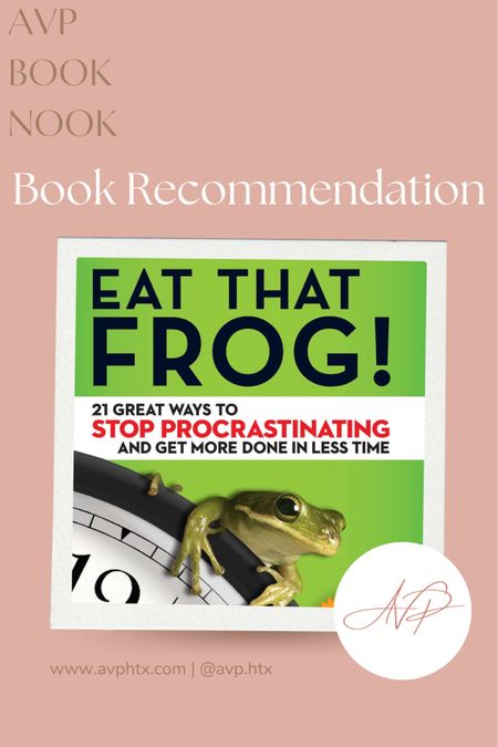 Eat That Frog
📖 Dive into the art of prioritizing and accomplishing tasks more efficiently. 🐸
#ProductivityBooster  #TimeManagement
