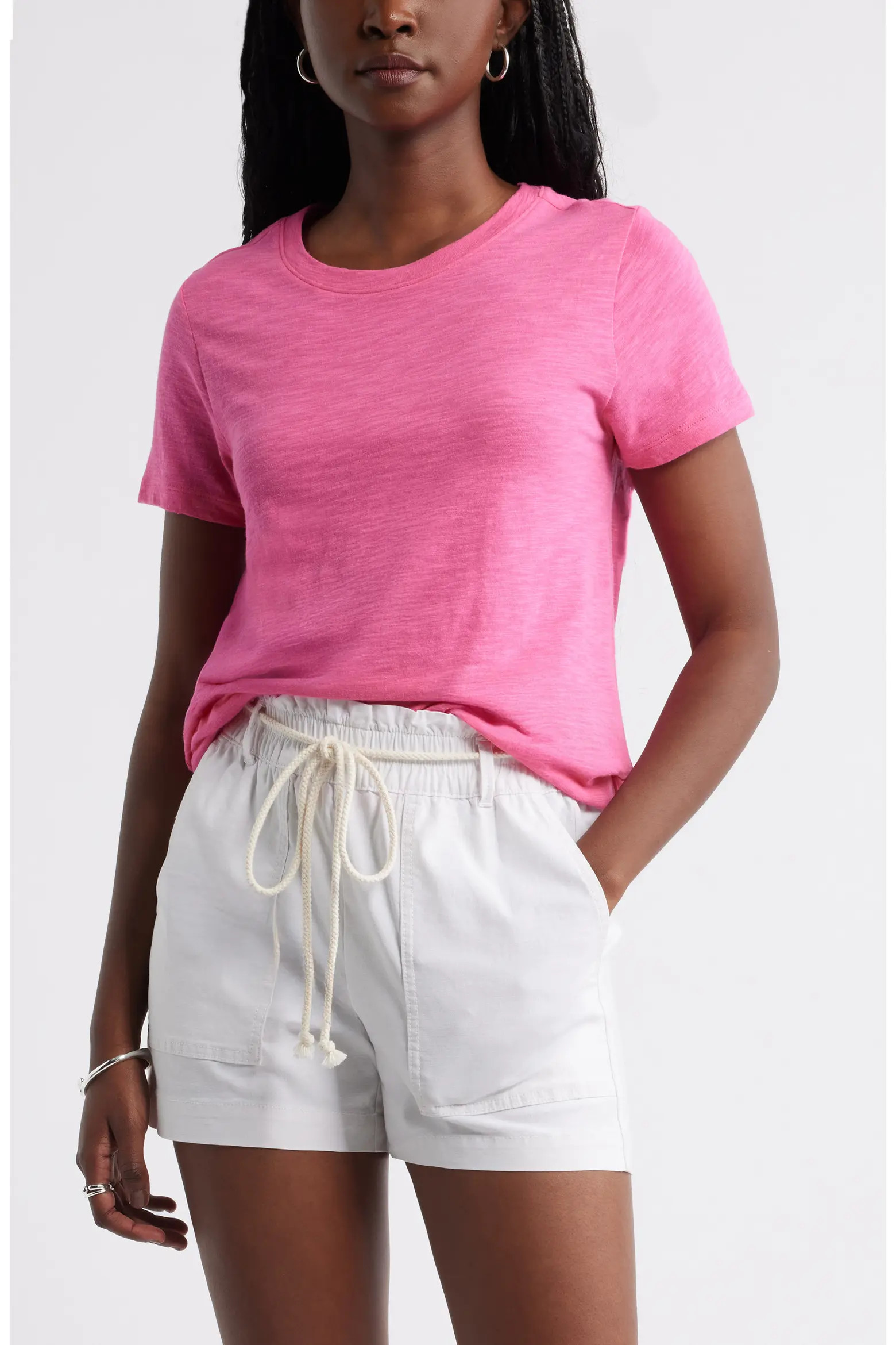 Cotton Blend Crewneck T-Shirt (Women) | Nordstrom | Nordstrom