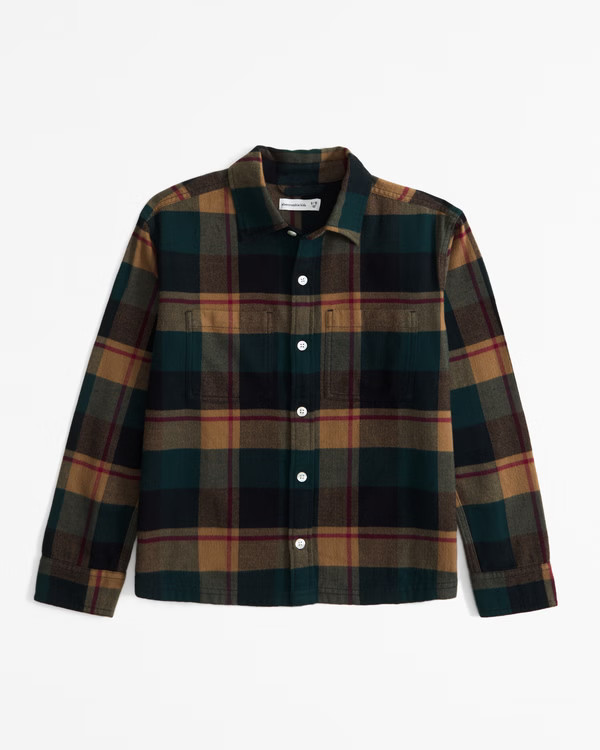 flannel button-up shirt | Abercrombie & Fitch (US)