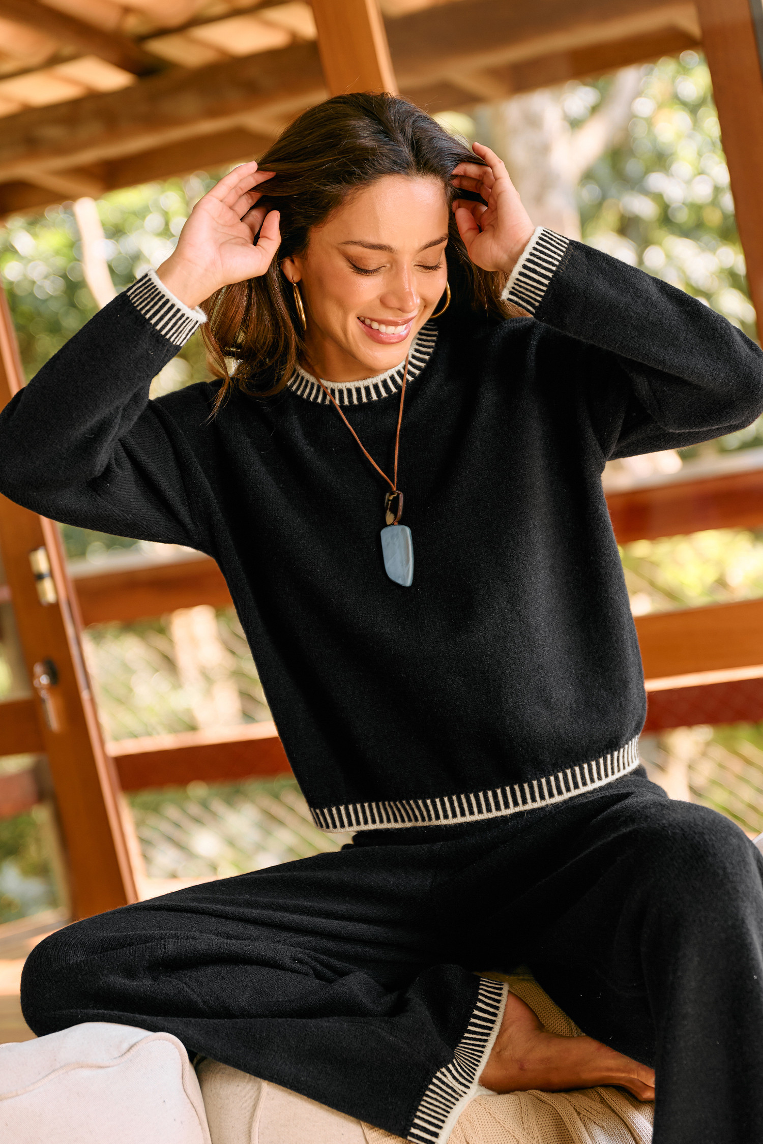 Weekend Mode Black Sweater - S | Cupshe US