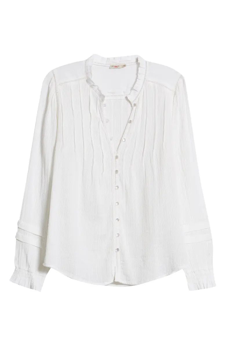 Willa Button Front Peasant Blouse | Nordstrom