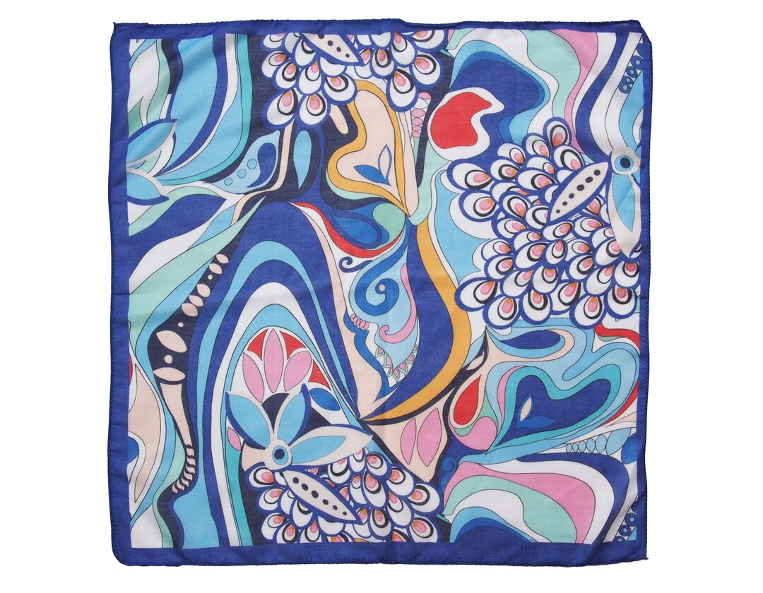 Abstract Print Cotton Bandana: Boho Fashion Scarf (18x18 Inches) | Etsy (US)