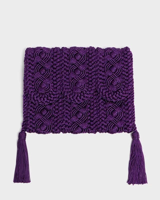 Majorelle Sabra Silk Braided Purse Purple | Cabana Magazine