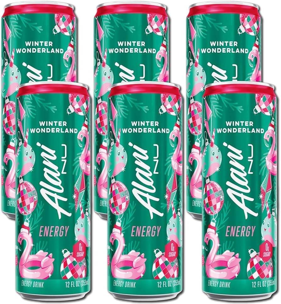 New Alani Energy Drinks Winter Wonderland Zero Suger, Low - Calorie, Energy Boost Drinks 12 oz (6... | Amazon (US)