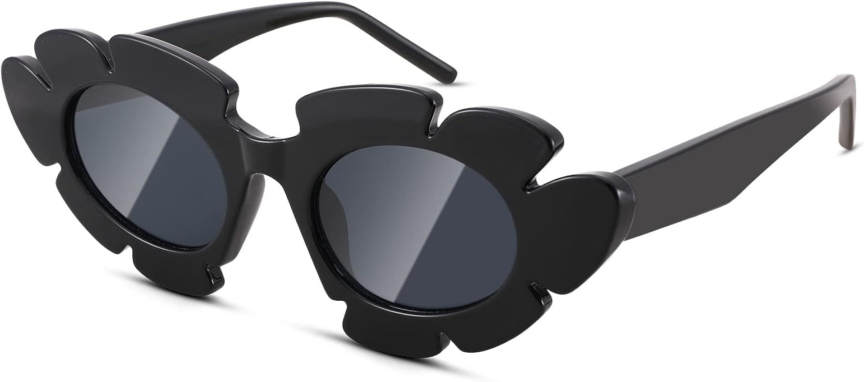 Pro Acme Trendy Cat Eye Flowers Sunglasses for Women Men Retro Chunky Shades Sun Glasses | Amazon (US)