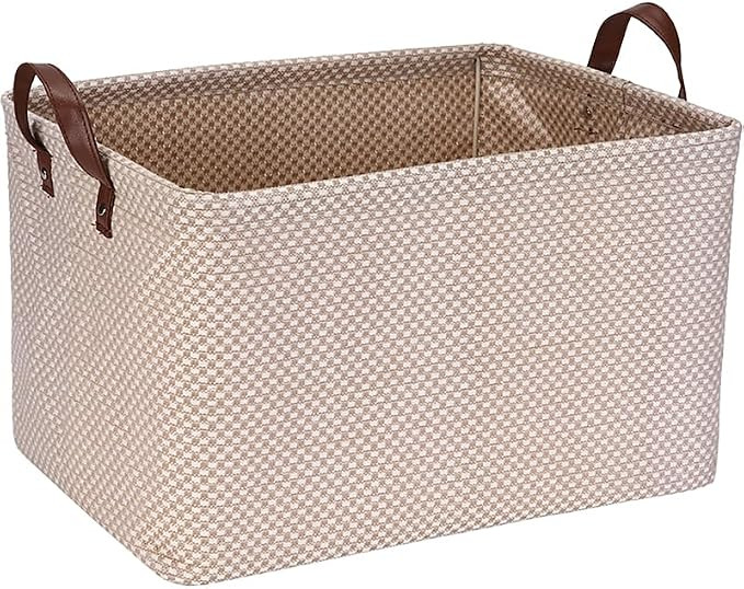 Sea Team Square Jute Storage Basket Internal Frame Structured Organizer | Built-in support frame,... | Amazon (UK)
