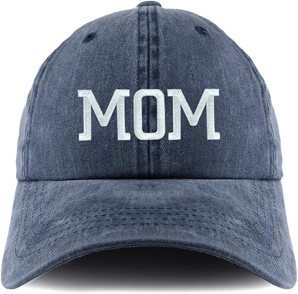 Trendy Apparel Shop Mom Embroidered Pigment Dyed Unstructured Cap | Amazon (US)