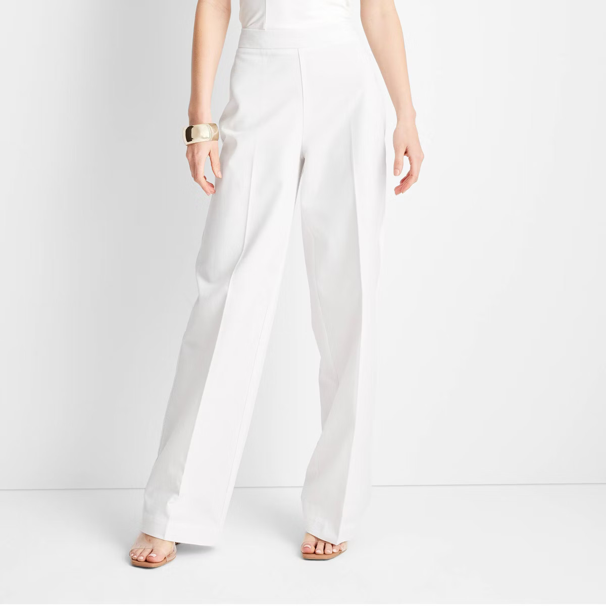 Women's High-Rise Straight Leg Pants - Future Collective™ with Jenee Naylor White 00 | Target