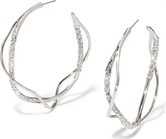 Alexis Bittar Intertwined Pavé Hoop Earrings | Nordstrom | Nordstrom