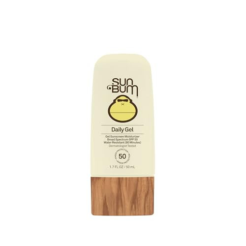 Sun Bum Daily SPF 50 Clear Gel Face Sunscreen - Broad Spectrum Moisturizing Facial Sunscreen with Vitamin E - Vegan and Hawaii 104 Act Compliant (Without Octinoxate & Oxybenzone) - Travel Size 1.7 oz | Amazon (US)