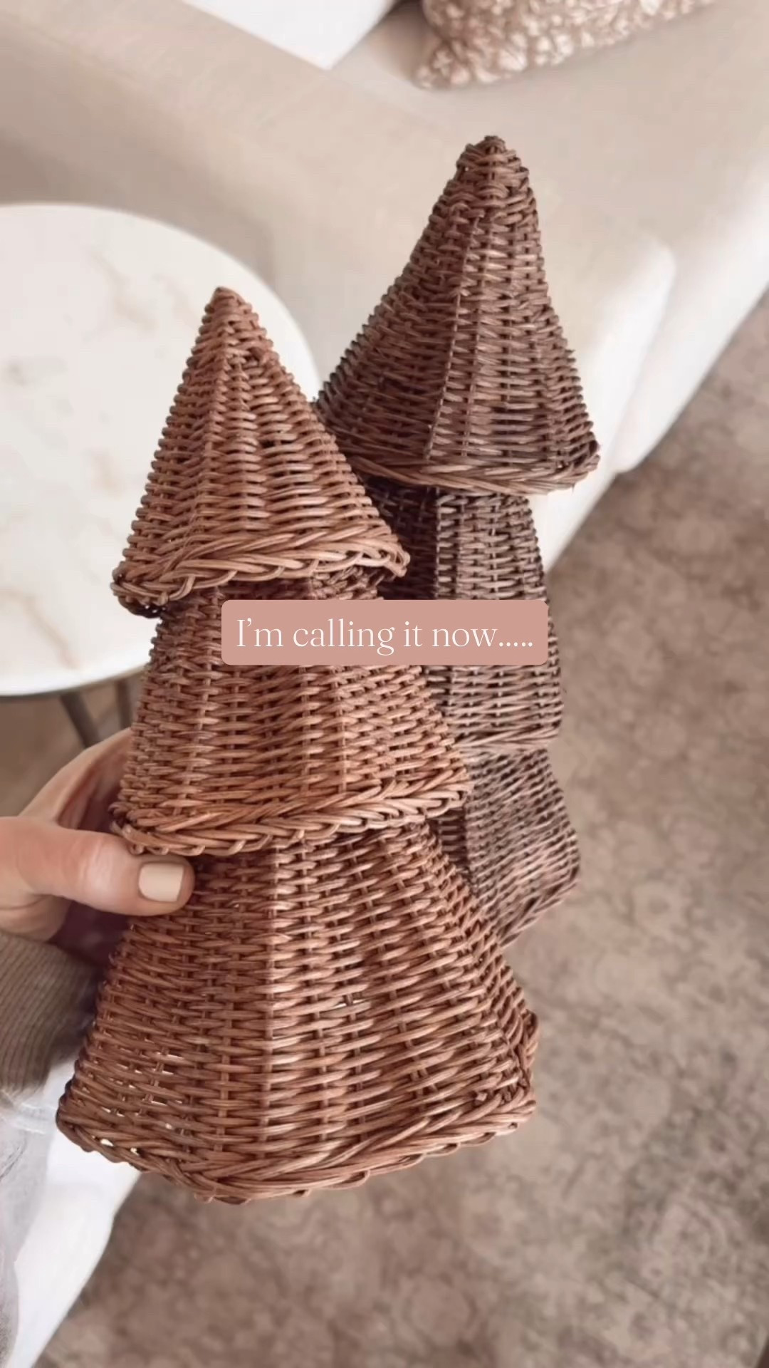 They had me at “scalloped rattan tree”. 

These are super affordable and available in 3 sizes. I have the small and medium. I ordered them online the day the new Threshold with Studio McGee Christmas line launched and I’m so impressed with the quality! 

Literally put them anywhere this Christmas and they will be darling. 

#LTKSeasonal #LTKHome #LTKFindsUnder50