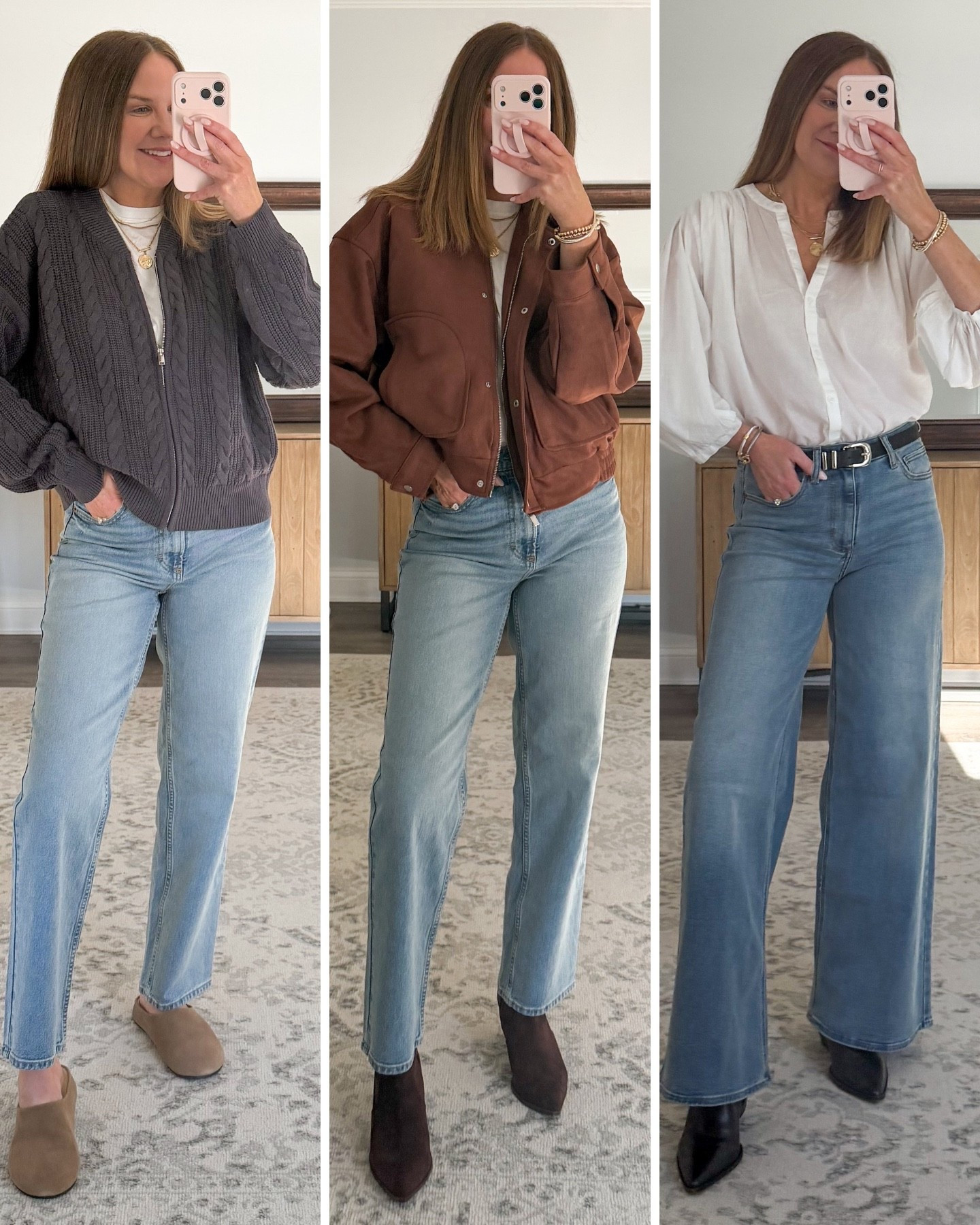 Three things you need to know about from Target! The perfect comfy casual chunky cardigan, a brown suede bomber that looks way more expensive that it is, and a chic update on a simple white blouse that looks like it’s from Antho. And of course Target jeans that look and feel designer.

Chic Target fashion finds for women over 40, Target haul, wardrobe must have for the woman with chic casual style, timeless style, spring styles worth buying



#LTKOver40 #LTKSeasonal #LTKootd