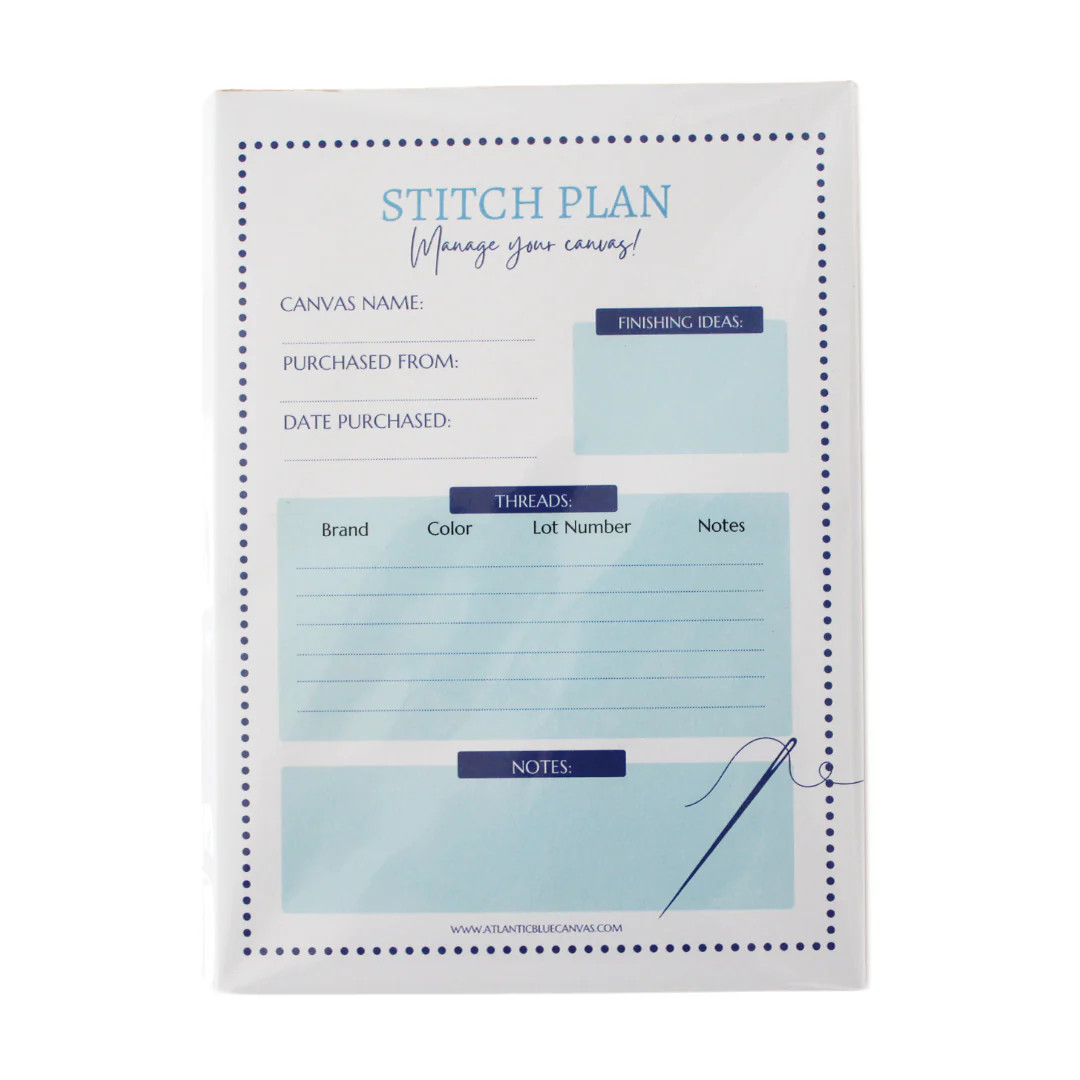 Stitch Plan Notepad | Atlantic Blue Canvas