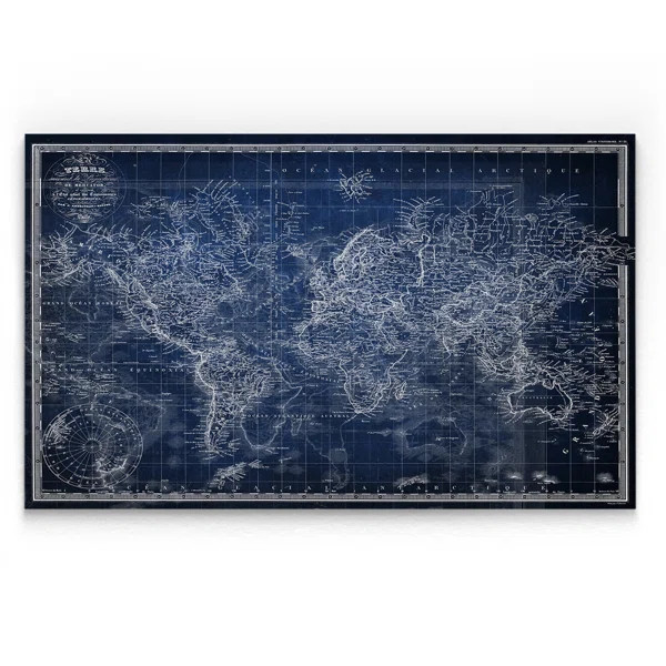 Vintage World Map V' Graphic Art Print | Wayfair North America