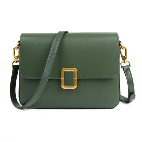 MoreFarther Genuine Leather Crossbody Shoulder Purses Bags for Women, Green | Amazon (US)