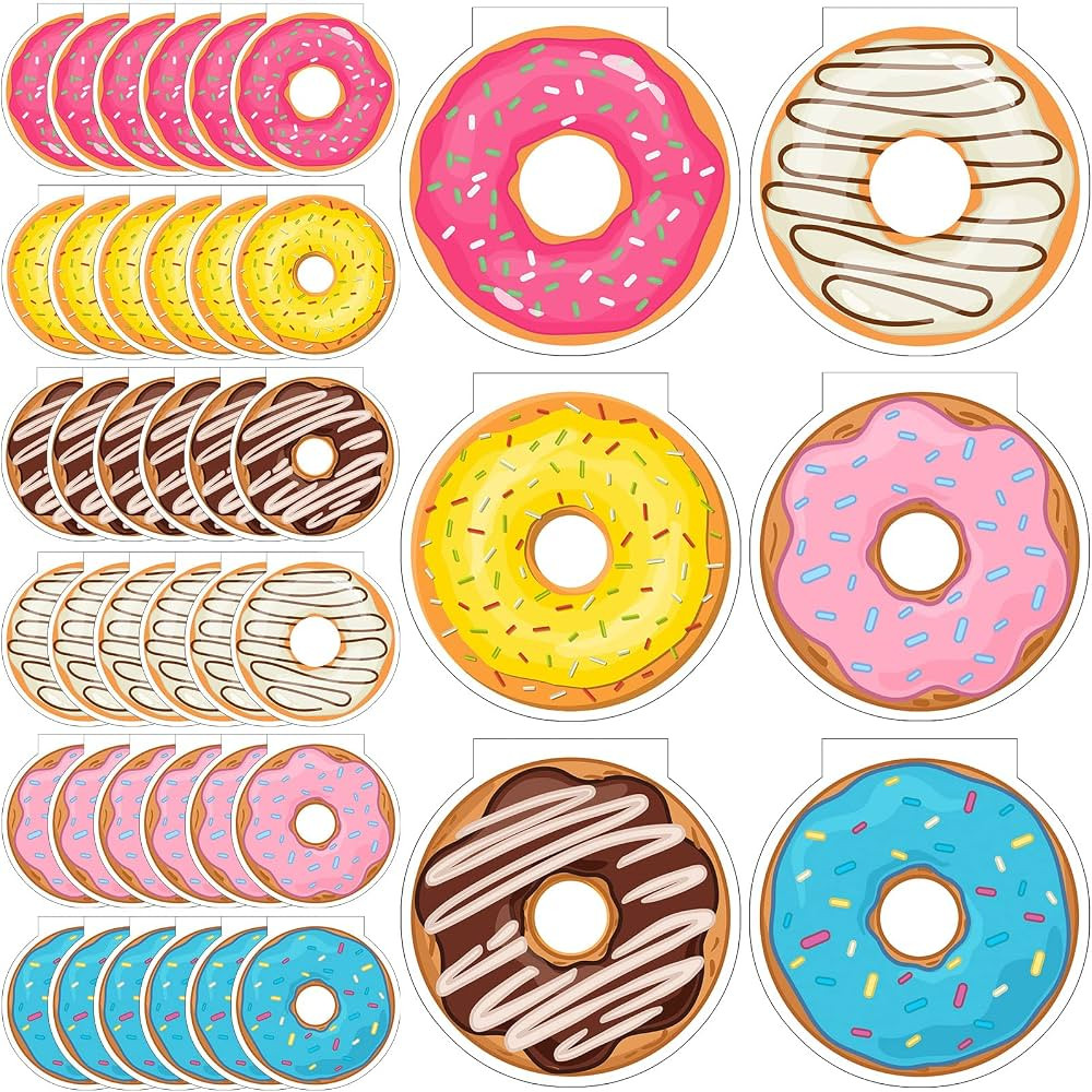 Chinco 48 Pack Donut Party Favors Kawaii Mini Donut Notebook Kids Cute Sweet Donut Notepads or Bi... | Amazon (US)