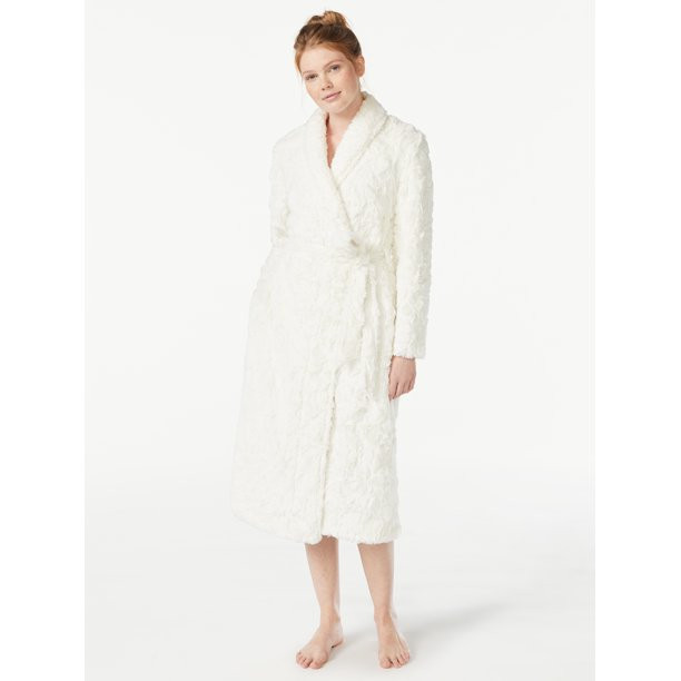 Joyspun Women’s Plush Sleep Robe, Sizes up to 3X - Walmart.com | Walmart (US)