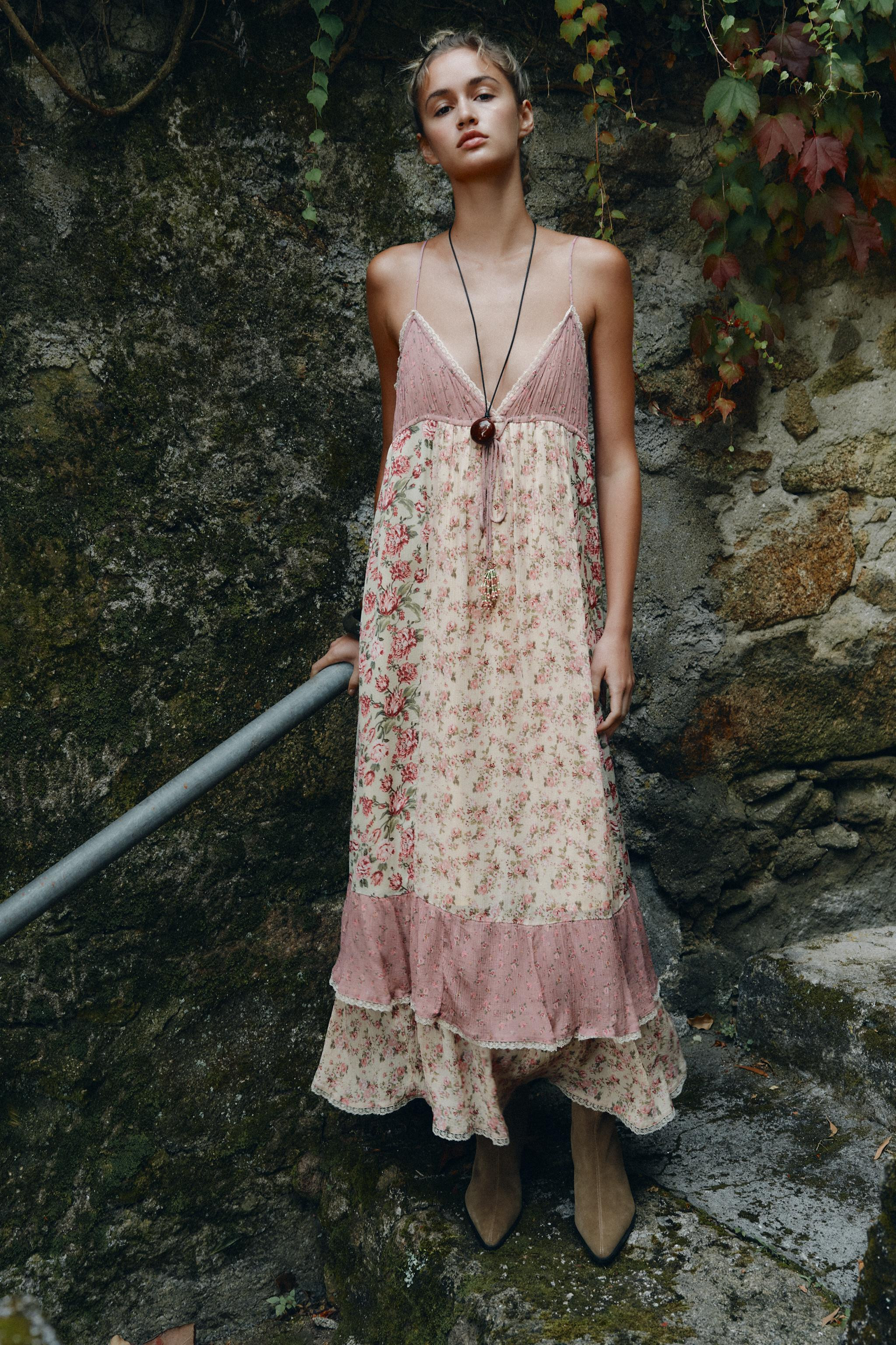 SPLIT LEATHER KITTEN HEEL BOOTS | Zara US