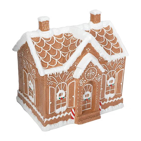 new!Martha Stewart Embossed Gingerbread House Cookie Jar | JCPenney
