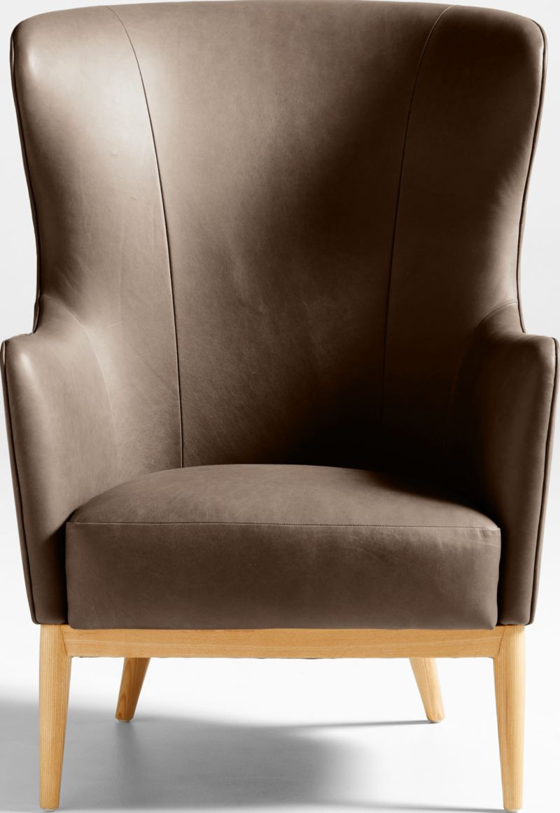 Alva Leather Wingback Accent Chair | Crate & Barrel | Crate & Barrel