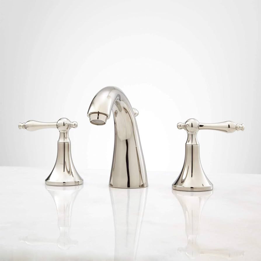 Signature Hardware 904796 Dalles 1.2 GPM Widespread Bathroom Faucet with Pop-up Drain Assembly | Amazon (US)