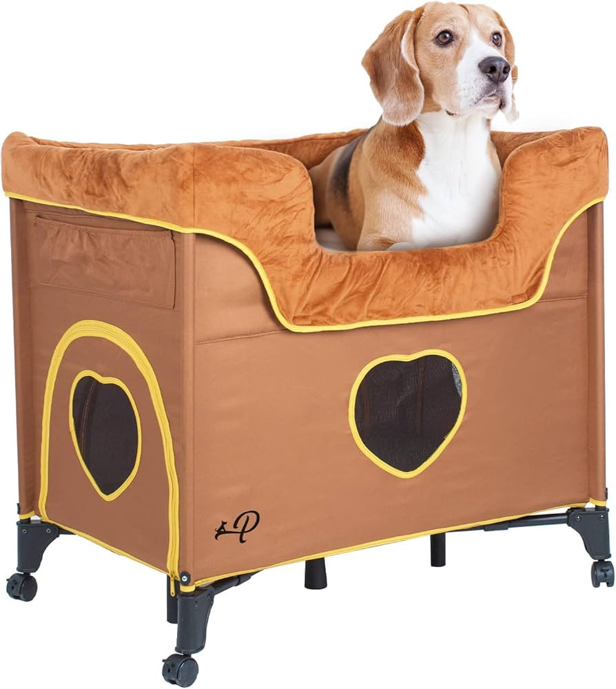 Petique Bedside Lounge Pet Bed, Bunk Bed for Medium Size Pets, Raised Lounge Bed for Cats & Dogs,... | Amazon (US)