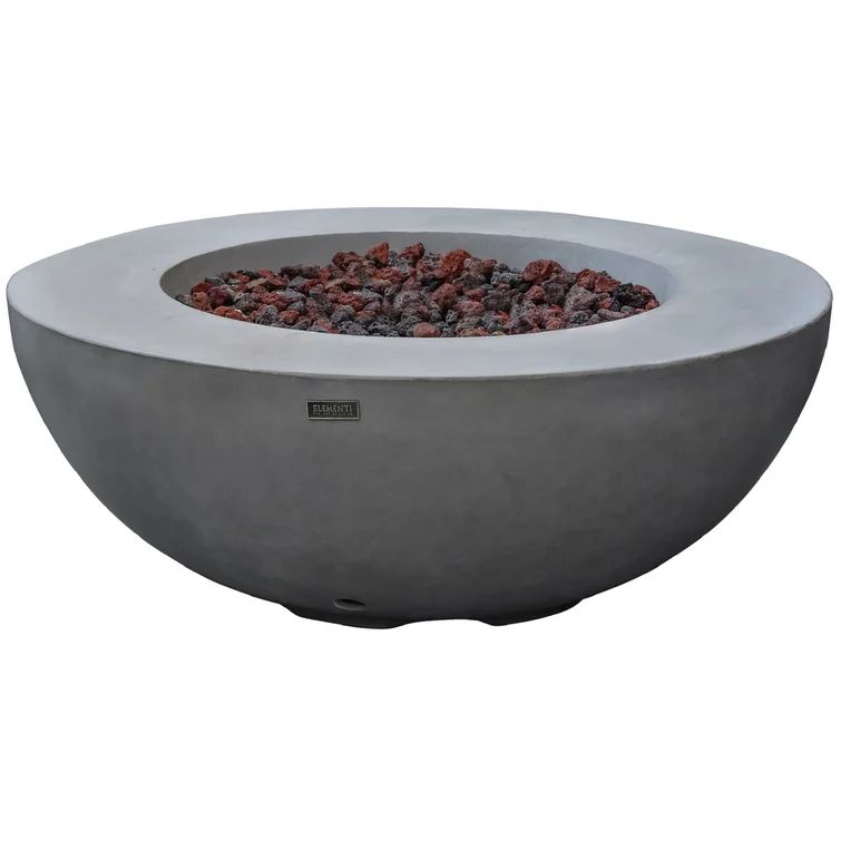 Lunar 15.6'' H x 42.1'' W Concrete Outdoor Fire Pit | Wayfair North America