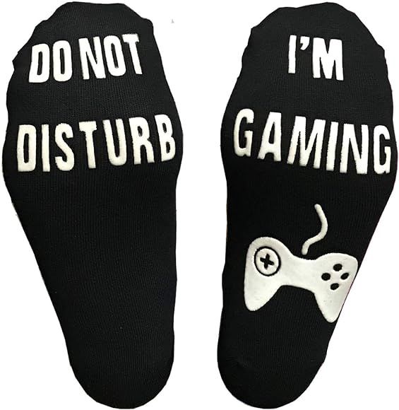 Novelty Cotton Socks Do Not Disturb Socks Funny Gifts for Men Women Gamers | Amazon (US)