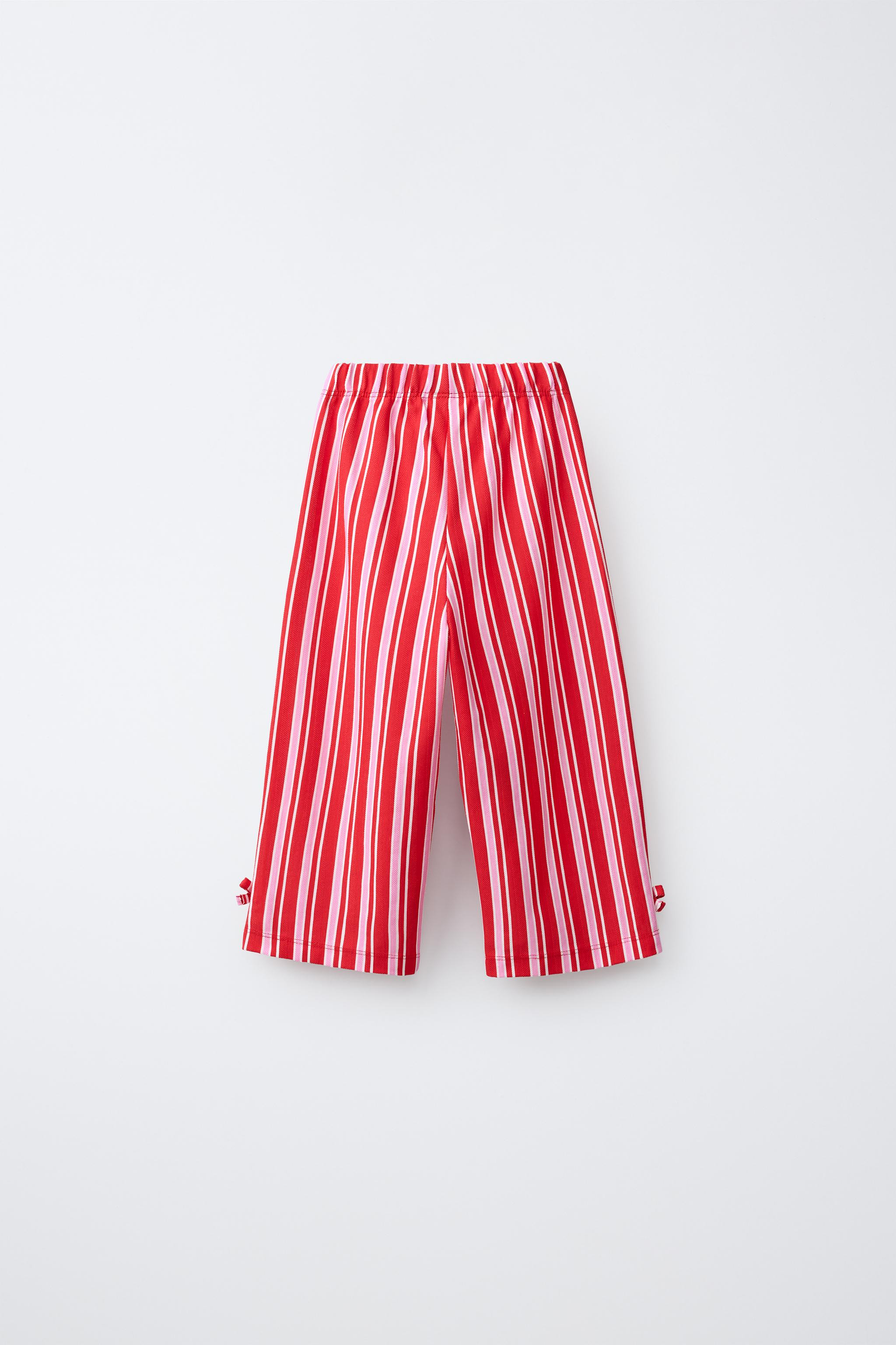 STRIPED PANTS WITH BOWS | Zara US