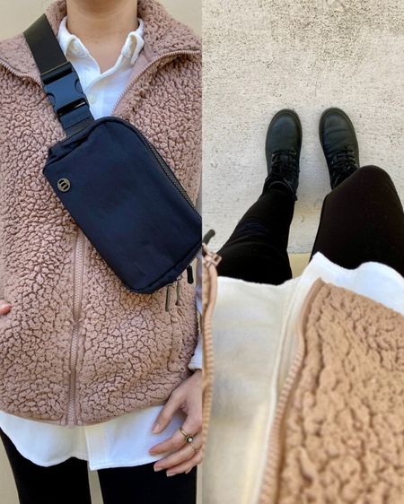 soft long sleeve: xs // sherpa vest: small // crossbody bag // combat boots: 6.5

Waist bag, Lulu bag, look for less, similar to, inspired by, fall outfit, spring outfit, streetstyle, travel outfit, work outfit 

#LTKSeasonal #LTKSpringSale #LTKMostLoved