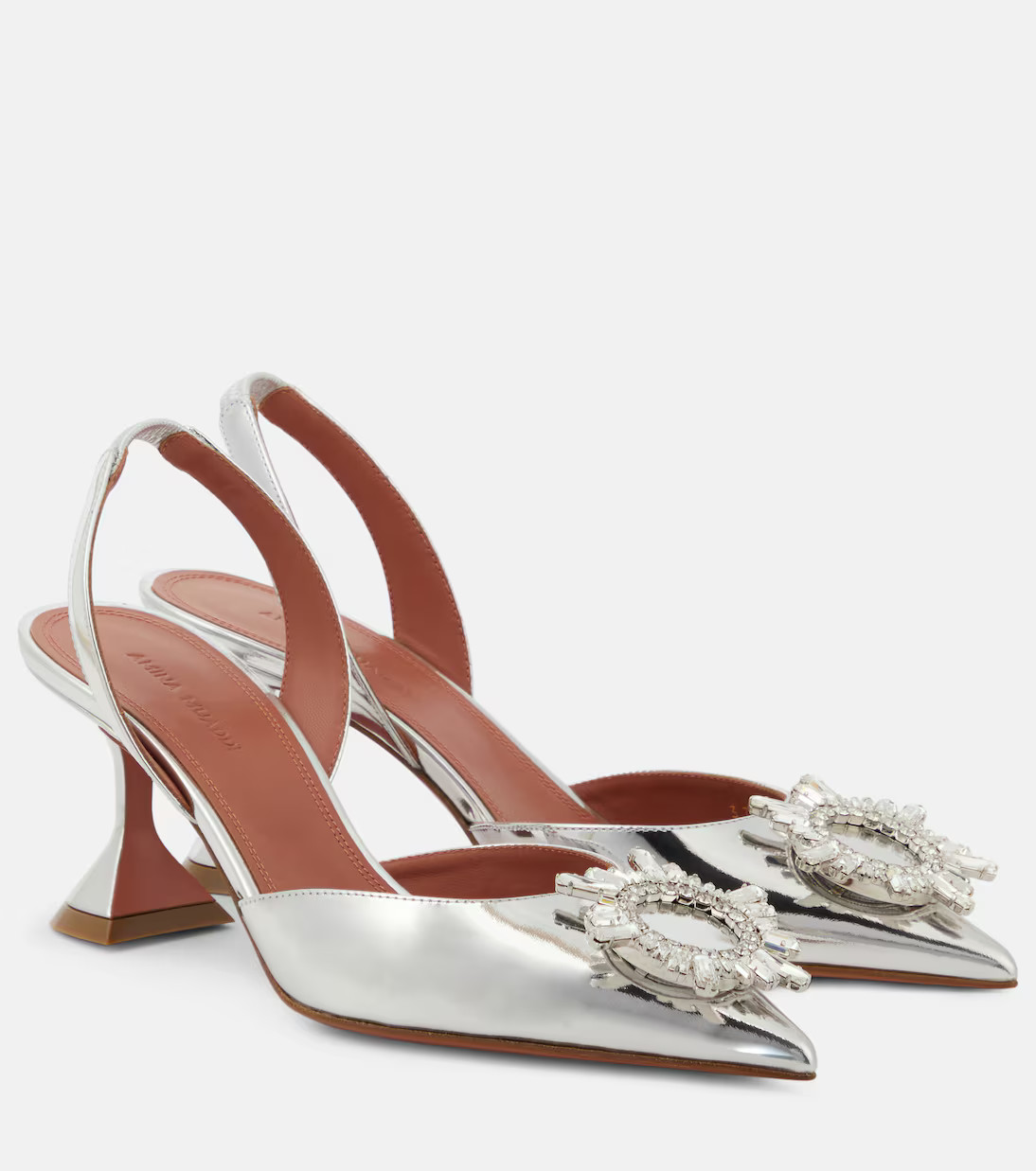 Begum 95 mirrored leather slingback pumps | Mytheresa (US/CA)
