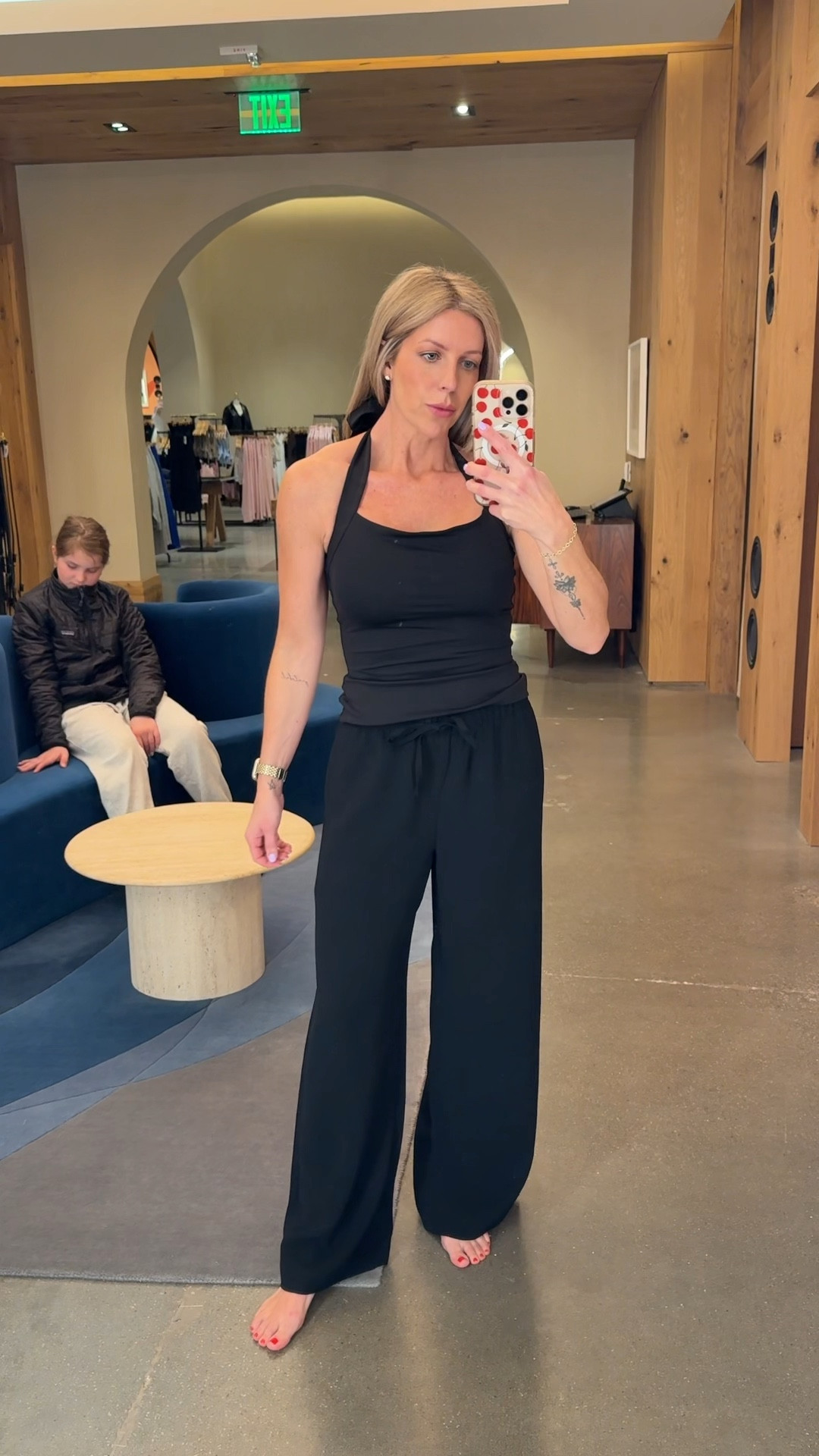 Another @Aritzia win! Of course I’ve the viral Lodge pants on repeat, but paired them with the Contour Optimum Halter Top and I’m obsessed! Also, I swear my daughter was having more fun than what it looks like, haha, I had to borrow the phone and interrupt her card game.😂

✨Wearing a S in the pants and a M in the top.✨


#LTKootd #LTKOver40 #LTKmomlife