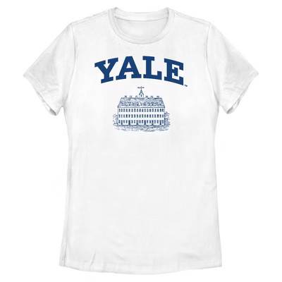 Womens Yale University School Campus Logo T Shirt - White - 2X Large | Target