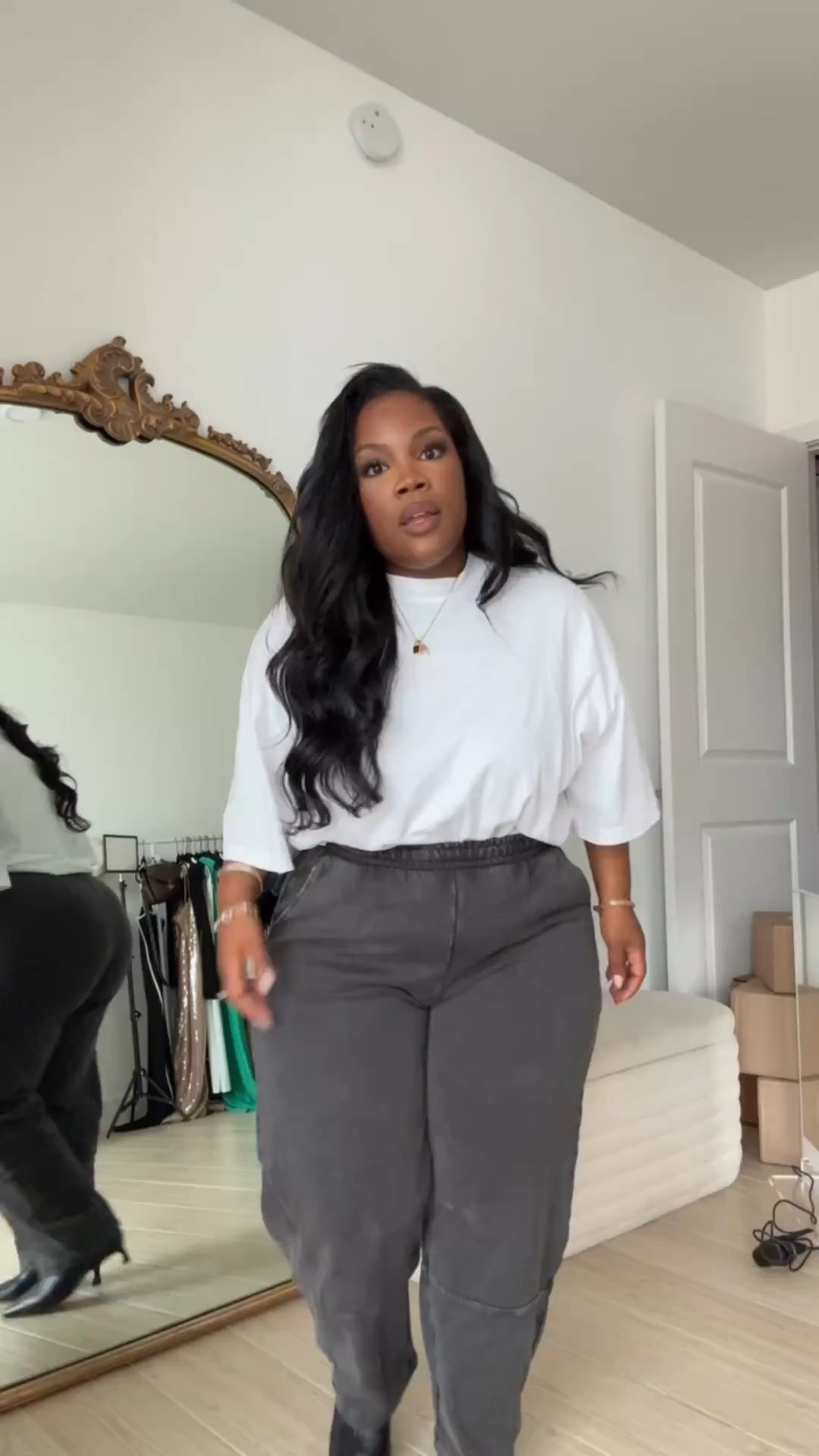 These Barrel Sweatpants might actually be my favorite thing - love this charcoal grey wash that can be dressed up or down and feels like loungewear.

Sweatpants are on sale! ✨

Size: L (tried a bigger size and the large is the perfect fit)

Midsize style, barrel pants, plus-size fashion, barrel sweatpants, gap haul, Emmy Petit 


#LTKPetite #LTKSaleAlert #LTKMidsize