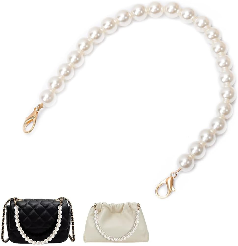 Classycoo Pearl Purse Chain Bag Decoration Chain with Metal Buckle | Amazon (US)