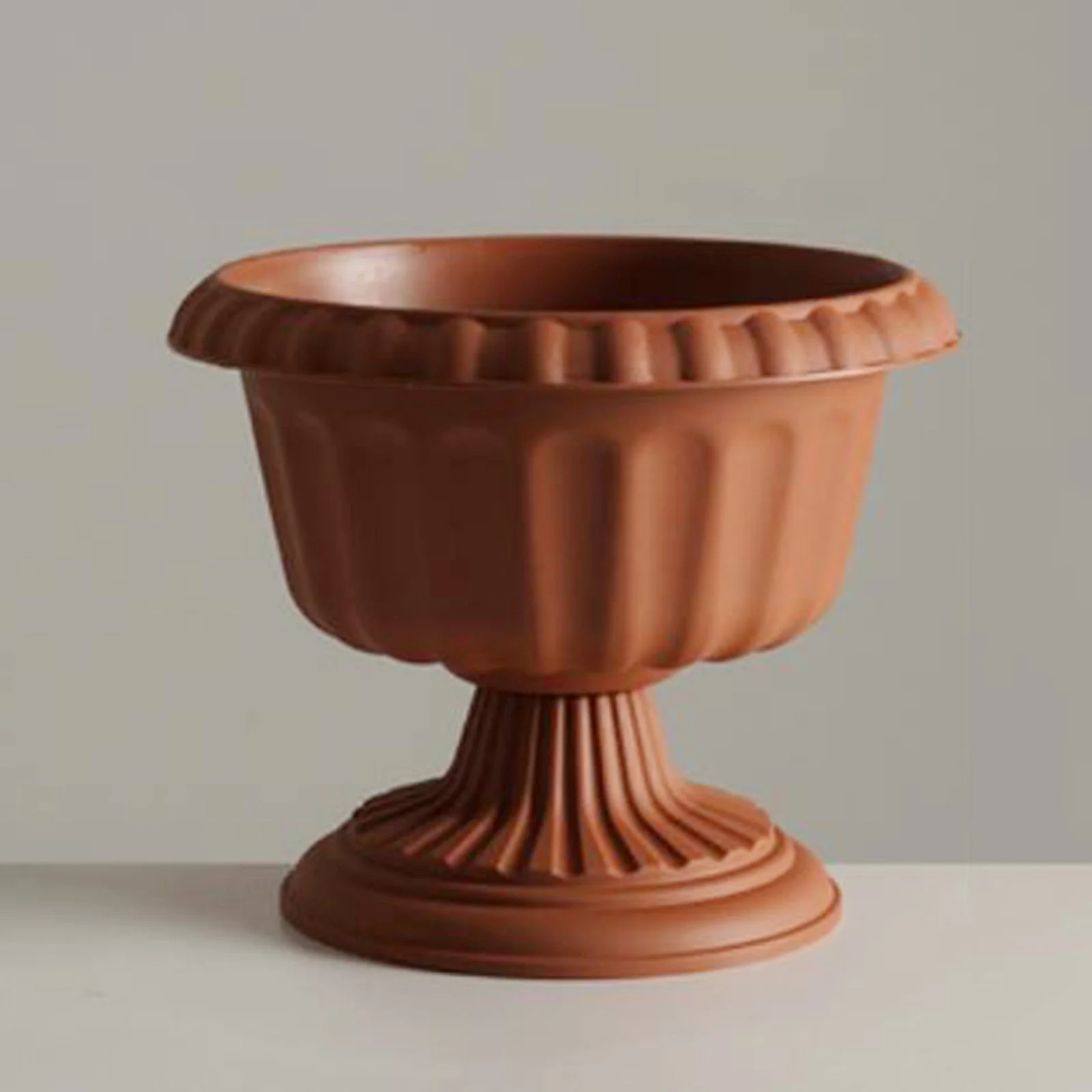 MOMFEI Classic Plastic Urn Planter,Front Porch Planters with Pedestal,Indoor Outdoor Flower Pots ... | Walmart (US)