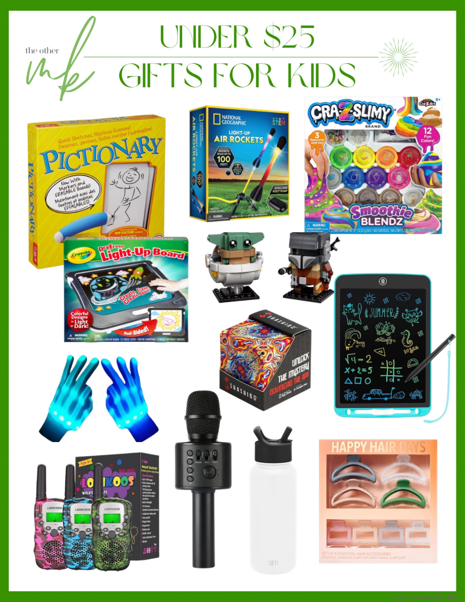 Gifts for kids, under $25 gifts, neutral gifts, boy gifts, girl kids, young kid gifts. Arts and crafts, Walmart gifts, target gifts. Amazon kids 

#LTKHoliday #LTKGiftGuide #LTKkids